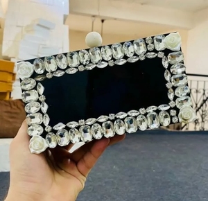 Bolsos de mano de resina bohemios para mujer con perlas y cadenas impermeables regalo de boda clásico portátil de moda - Product Image 4