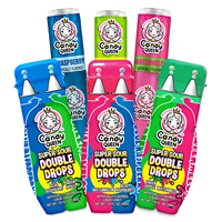 Bonbons liquides au gelée acide personnalisés en usine, marque privée, double saveur, confiture de fruits en gouttes, bouteille à presser, bonbons jouets pour enfants