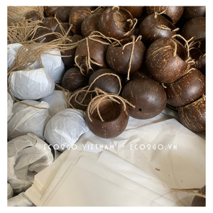 Cuenco de cáscara de coco 100% Natural, soporte para maceta, olla colgante de cáscara de coco para plantas y flores en Vietnam - Product Image 2