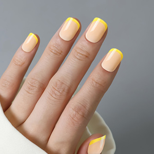 <span class=keywords><strong>Uñas</strong></span> Postizas <span class=keywords><strong>Cortas</strong></span> Cuadradas Francesas AIERFEI, Duraderas, Proveedor de Productos de Belleza, <span class=keywords><strong>Uñas</strong></span> <span class=keywords><strong>Elegantes</strong></span>, Diseño Personalizado Aceptado - Product Image 2