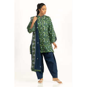 Ensemble de costume 3 pièces imprimé Khaddar pour femmes IUSTKSD-1287 - Product Image 3