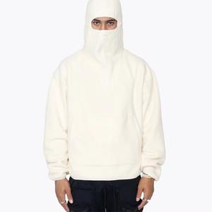 Sudadera con capucha de lana de algodón 100 Heavyeight de 400gsm de gran tamaño para hombre - Product Image 4