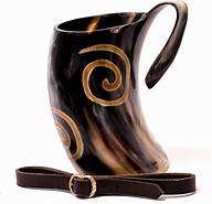 Mug en corne de buffle fait à la main avec finition antique pour boire de l'eau, mug à eau en corne de buffle durable, fait à la main dans un style traditionnel - Product Image 6