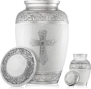 New Arrival Brass Elegant Memorial Cremation <b>Pet</b> <b>Urn</b> for <b>Pet</b> Ashes/Christ Cross Metal Cremation <b>Urn</b> Gold Adult Funeral <b>Urn</b> - Product Image 1