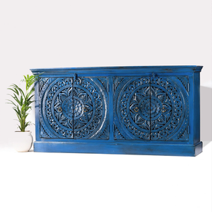 Hand Carved Blue <b>Sideboard</b> - Product Image 2