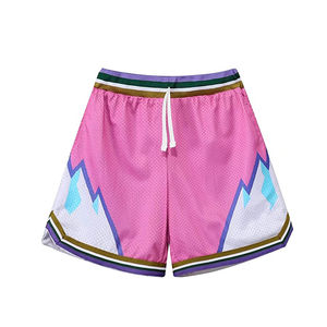 Nouveau design de short de basket-ball de couleur personnalisée pour hommes short de sport en maille imprimé graphique personnalisé pour adultes Laker - Product Image 6
