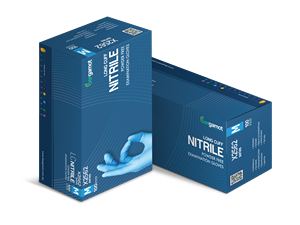 Guantes desechables de nitrilo azul de alta calidad con puños largos Guantes de examen sin polvo para el cuidado de la salud y diversas industrias - Product Image 2