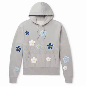 เสื้อฮู้ดปักลายแบบสวมหัวเสื้อมีฮู้ดผ้าธรรมดาสีพื้นลำลองขนาดพลัสไซส์ออกแบบได้ตามต้องการ - Product Image 3