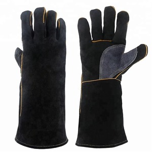 Soudage industriel en cuir Gants de soudage renforcés en cuir à manches longues de 16 "Fonction anti-chaleur industrielle - Product Image 1