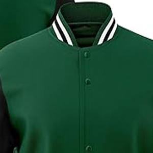 เสื้อแจ็กเก็ตผ้าพิษของผู้ชายเสื้อแจ็กเก็ตแขนเสื้อขนสัตว์สีดำและสีเทา - Product Image 2