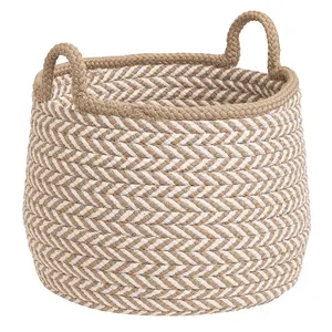 批发越南手工制作的高品质棉绳编织家居装饰储物篮
