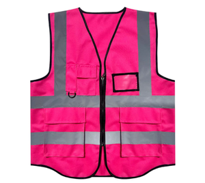 Chaleco de trabajo de seguridad de alta visibilidad OEM hecho a medida al por mayor, chaleco de seguridad con logotipo y talla de colores personalizados de alta calidad - Product Image 4