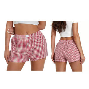 Women's 2025 Summer <b>High</b> <b>Waist</b> Skinny Fit Breathable <b>Hot</b> Shorts Casual Lounge Sleep Regular Elastic <b>Waist</b> Plain Dyed Logo Beach - Product Image 3