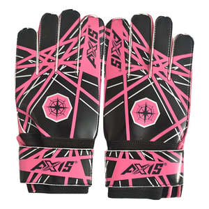 Gants de gardien de but de football rose/noir Axis - PU et caoutchouc respirants et protecteurs - Product Image 1