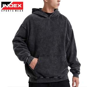 Vêtements de sport en gros pour hommes, sweat-shirt à capuche délavé à l'acide, tissu de haute qualité, fabrication sur mesure, vêtements décontractés - Product Image 5
