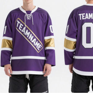 Maillots de hockey sur glace de haute qualité, vente en gros, design personnalisé, maillot de hockey sur glace pour adultes, Capitals, séchage rapide, respirant, 100% polyester - Product Image 1