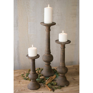 Lot de 2 bougeoirs ronds en bois de manguier pour la décoration de la maison pour les fêtes de Noël - Product Image 2