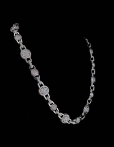 Stunning Moissanite Diamond <b>Necklace</b> 925 Sterling <b>Silver</b> Chain <b>Heart</b> Cross Pattern Stylish Jewelry for Weddings and Parties - Product Image 5