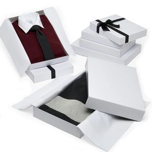 High-End Matte <b>White</b> Apparel <b>Boxes</b> Recycled Ivory Board Cardboard Glossy & Matt Lamination for Premium Gifting Packaging - Product Image 1