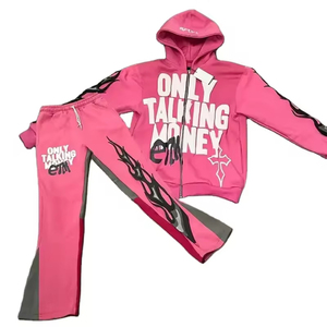 Chándal Deportivo de Invierno para Hombre, Diseño Personalizado OEM, Estampado en Serigrafía, Lavado Ácido, 100% Algodón, Talla Adulto - Product Image 1