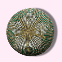 Décoration murale ronde avec motif de fleurs en jonc de mer naturel Matériau naturel Fabriqué au Vietnam Décoration murale Vente en gros