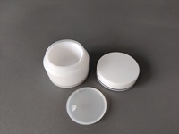 Haute qualité 15g blanc PP épais ongles Gel crème en gros cosmétique vide bouteille pot en plastique crème pour les yeux Double couche