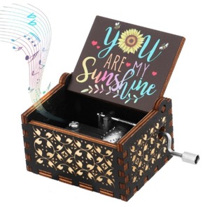 Boîte à <span class=keywords><strong>musique</strong></span> <span class=keywords><strong>en</strong></span> <span class=keywords><strong>bois</strong></span> à manivelle écologique - Fabrication directe |   Cadeau attentionné pour les amis et la <span class=keywords><strong>famille</strong></span> - Product Image 5