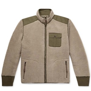 OEM Custom Logo Embroidery Zip Sherpa <b>Fleece</b> Winter Jacket Men's Casual Sportswear Custom Color - Product Image 5