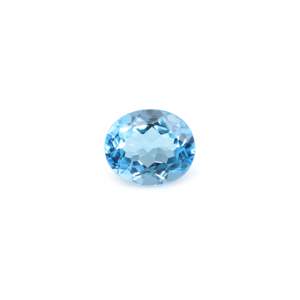Topacio Azul Suizo Natural de 6.3 Quilates, Gema de Cristal Facetada, Corte Ovalado Personalizado, Gema Mineral Calibrada - Product Image 1