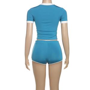 Women Fitness Suit Sleeveless Halter Top High-<b>Waist</b> Short Pants for Outdoor Sports Solid Yoga Running Sportswear - Product Image 1