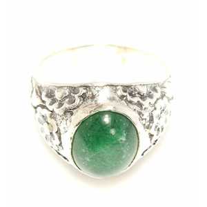 Anillo de Plata de Ley 925 para Hombre con Engaste de Ágata Verde, Bañado en Rodio, Certificado IGI, Joyería Fina para Uso Diario - Product Image 6