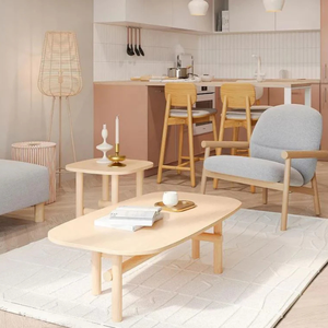 Sillón Escandinavo con Estructura de Haya Maciza y Asiento y Respaldo Tapizados, Silla de Diseño Moderno para Sala de Estar, Muebles para el Hogar - Product Image 5