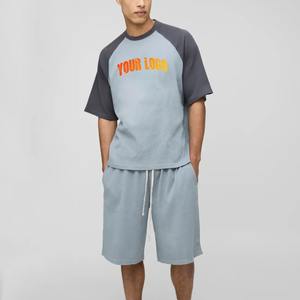 Survêtement de sport deux pièces décontracté d'été pour hommes Survêtement de jogging pour hommes Respirant imprimé personnalisé pour hommes - Product Image 4