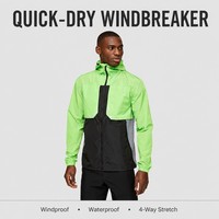 Veste coupe-vent légère imprimée pour le sport, imperméable, anti-transpiration, séchage rapide, extensible dans quatre directions, fermeture éclair intégrale
