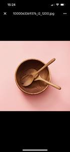 Vietnam Artisan Made Wooden Bowl and Spoon Combo <b>Suited</b> for Homeware Retail Chains - Product Image 3
