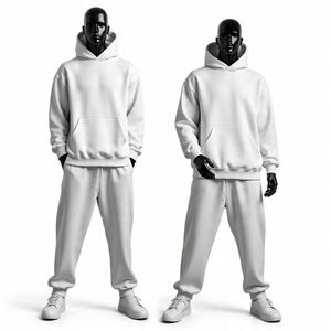 Ensemble de survêtement à capuche avec logo personnalisé, tissu en molleton 100% coton, survêtement de jogging évasé, marque privée, survêtement d'hiver et ensembles de sweats à capuche - Product Image 1