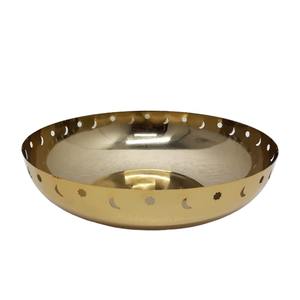 Meilleure vente autocollant en émail blanc bol de service rond en bois taille moyenne décoratif et arc de vaisselle fait à la main en vrac - Product Image 3