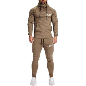 Survêtements de créateur pour hommes Survêtement deux pièces personnalisé uni Survêtements en coton Survêtements en coton avec logo personnalisé pour les sports pour hommes - Product Image 1