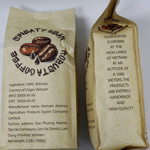 100% Café Robusta Vietnam Cultivado Tostado a pedido 1kg Bolsa roja OEM Listo para exportar a EE. UU. UE Mercados minoristas de Oriente Medio - Product Image 3