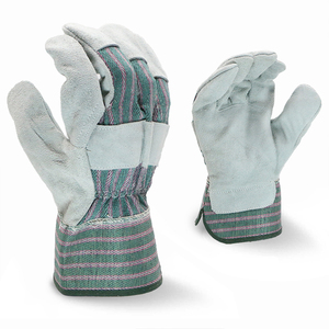 Guantes de trabajo de aparejo hechos con material de cuero Partido de vaca más vendidos, guantes de seguridad de trabajo de Ensamblaje automático de construcción Industrial - Product Image 1