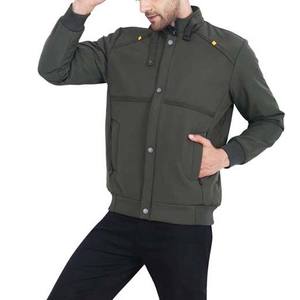 Chaqueta de bombardero de gran tamaño para hombre, chaquetas de bombardero de nailon de poliéster impermeables a prueba de viento de Color sólido de alta calidad personalizadas - Product Image 5