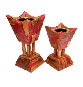 Quemador de incienso Bakhoor de resina epoxi de Color rojo de madera hecho a mano Madhkan soporte de quemador Oud árabe para fragancia casera durante el Ramadán - Product Image 5