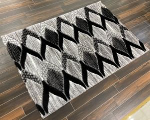 Tapis Adiva turc en polyester jacquard tissé, moelleux et à poils longs, fabriqué à la machine, de qualité supérieure pour salon, chambre et maison - Product Image 3