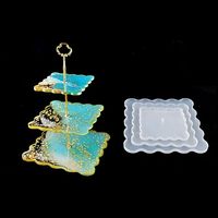 Support à gâteau en résine fait main, moderne, luxueux, écologique, résistant au lave-vaisselle, 1 pièce, pour la maison, l'hôtel, le restaurant, HF CRAFTS