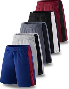 Paquete de 2 pantalones cortos de gimnasio para hombre de 10 \ ", holgados, informales, con patrón sólido, 100% poliéster, con bolsillos, pantalones cortos de entrenamiento - Product Image 3