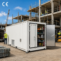 Entrepôt Modulaire Portable Etodevice en Conteneur Maritime Modifié, Unité d'Atelier d'Entretien avec Revêtement Mural et de Sol Intérieur en Aluminium à Motifs