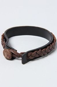 Boho Punk Marron Large Cuir Véritable Bronze Rivet Charme Wrap Multicouche Bracelet Réglable Unisexe Bracelet Bracelet pour Hommes Femmes - Product Image 4