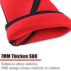 Manchon de compression élastique en néoprène à bas prix, robuste, pour la salle de sport, la remise en forme, l'exercice, réglable, manchons de bras rouges respirants - Product Image 3