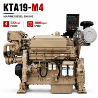 Moteur diesel marin Cummins KTA19-M4 522 kW 700 CV 6 cylindres 1800 tr/min pour bateau de travail, navire de transport de marchandises