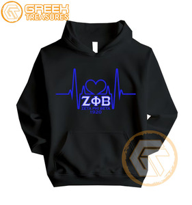 Zeta phi beta personnalisé sweat à capuche brodé en molleton de coton sororité pull de haute qualité vêtements grecs plus beaux sweats à capuche pour femmes - Product Image 6